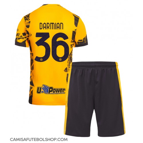 Camisa de time de futebol Inter Milan Matteo Darmian #36 Replicas 3º Equipamento Infantil 2024-25 Manga Curta (+ Calças curtas)